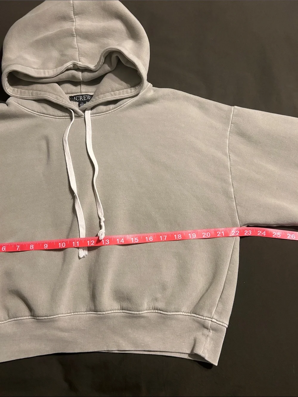 JCrew Women's Cropped Hoodie Sweatshirt Light Green